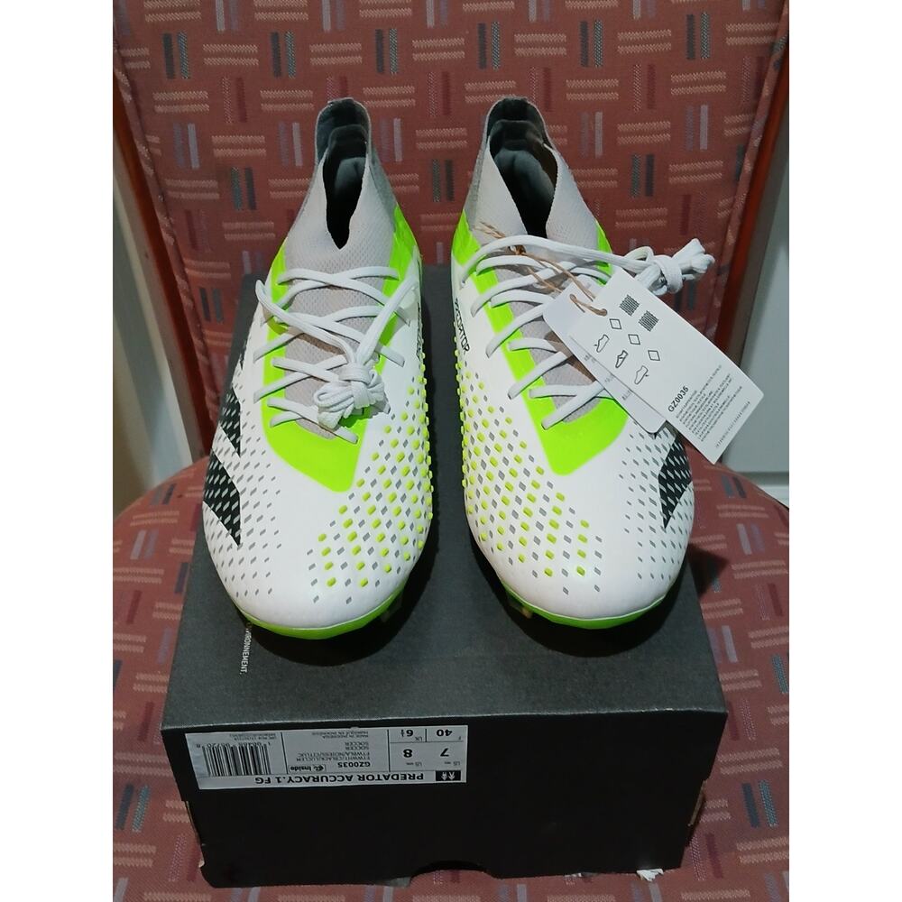 New Men's 7 Women's 8 Adidas Predator Accuracy .1 Firm Ground Soccer Cleat - Picture 1 of 11